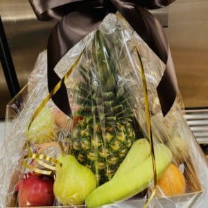 Fruit and chocolate gift basket